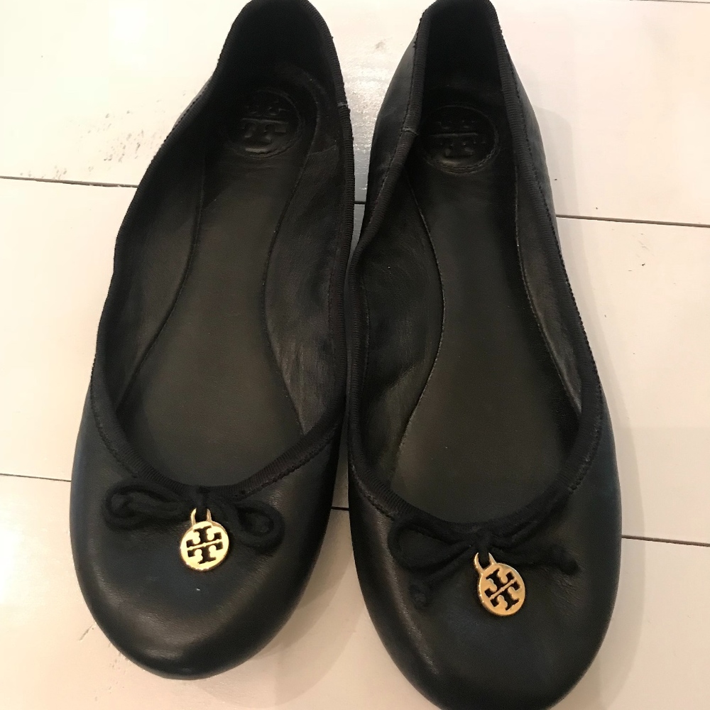 Tory Burch ballet flats size 7.5 black leather